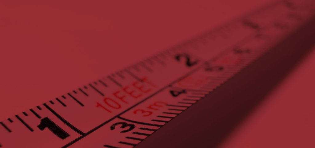 Close-up of a tape measure tape.