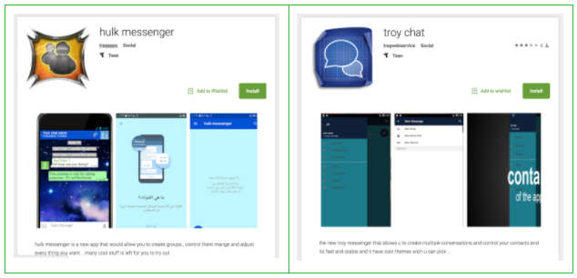 android apps hulk messenger and troy chat