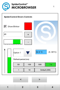 SpiderControl interface