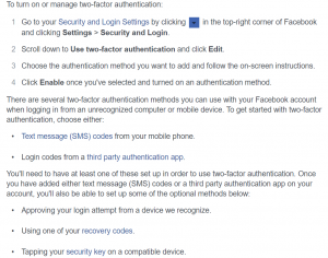 Two-factor instructions