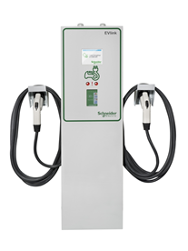a picture of an electronic car charging station