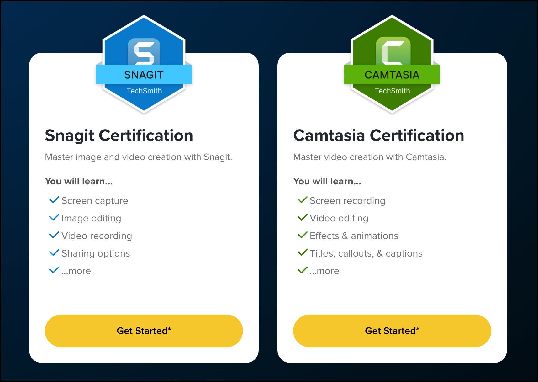 Snagit and Camtasia Certification