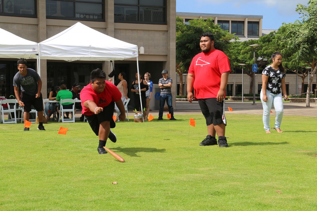 Onipaʻa Summer Bridge student participating in Makahiki games.