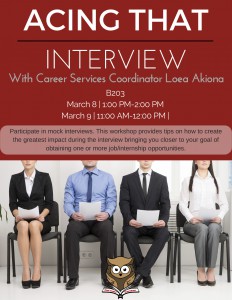 Acing that Interview (March 8 and 9)