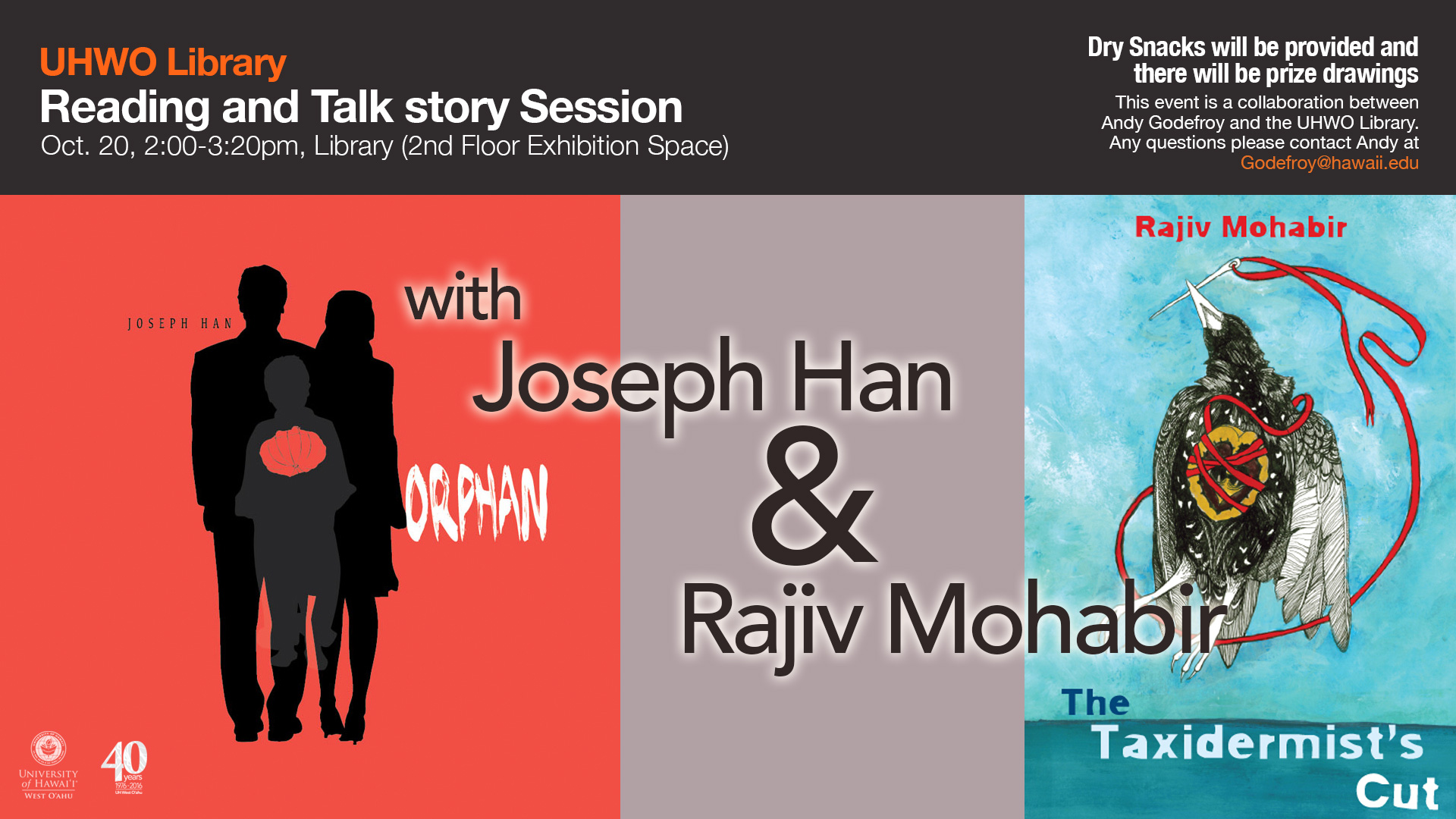 Library Reading & Talk Story Session with Joseph Han and Rajiv Mohabir