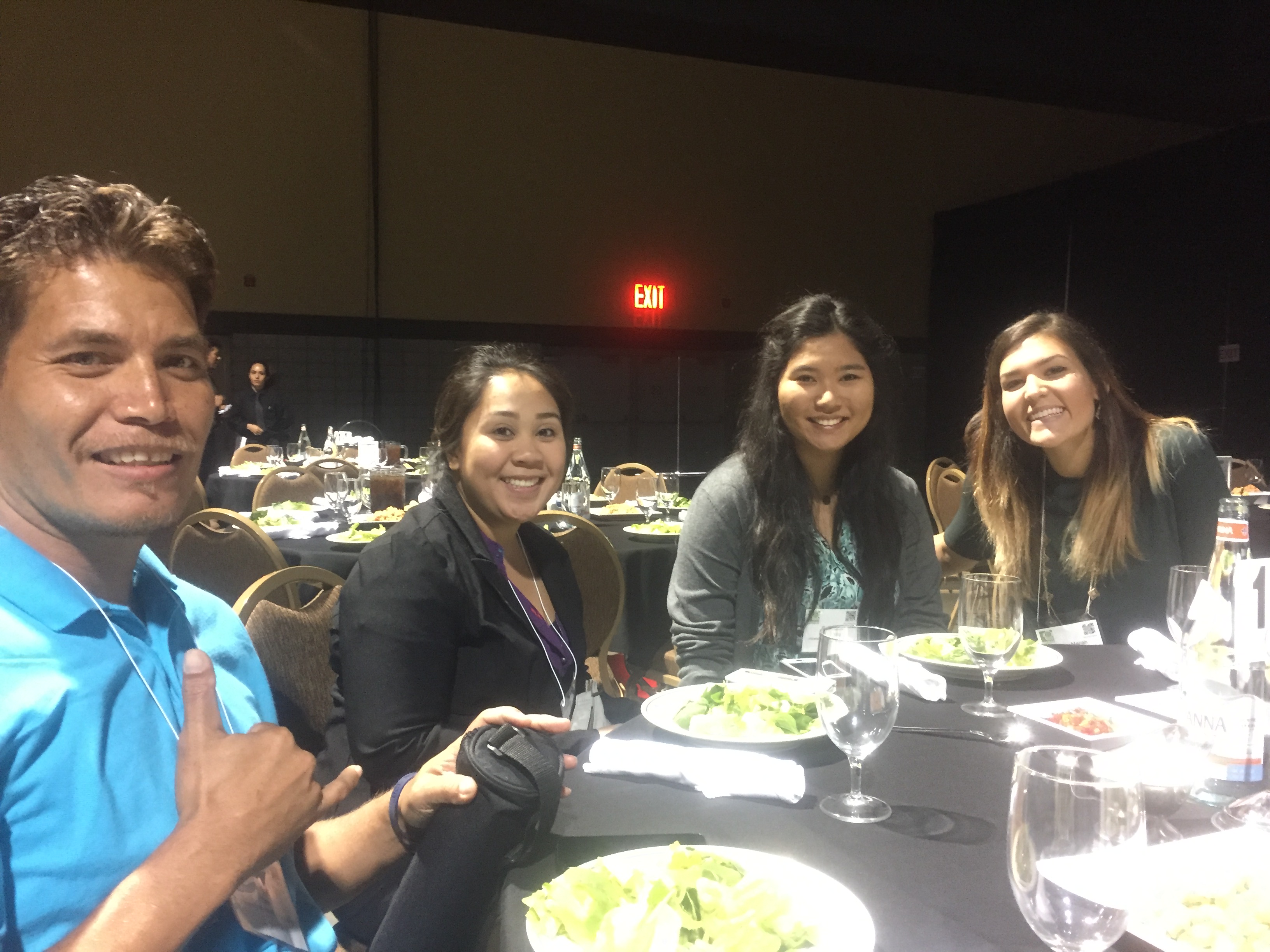 rom left to right: Shane Yaw, Christine Joy Baltazar, Rebecca Oshiro, and Ashley Mariah Lacefield Rodriguez at the SACNAS Conference in October 2016.