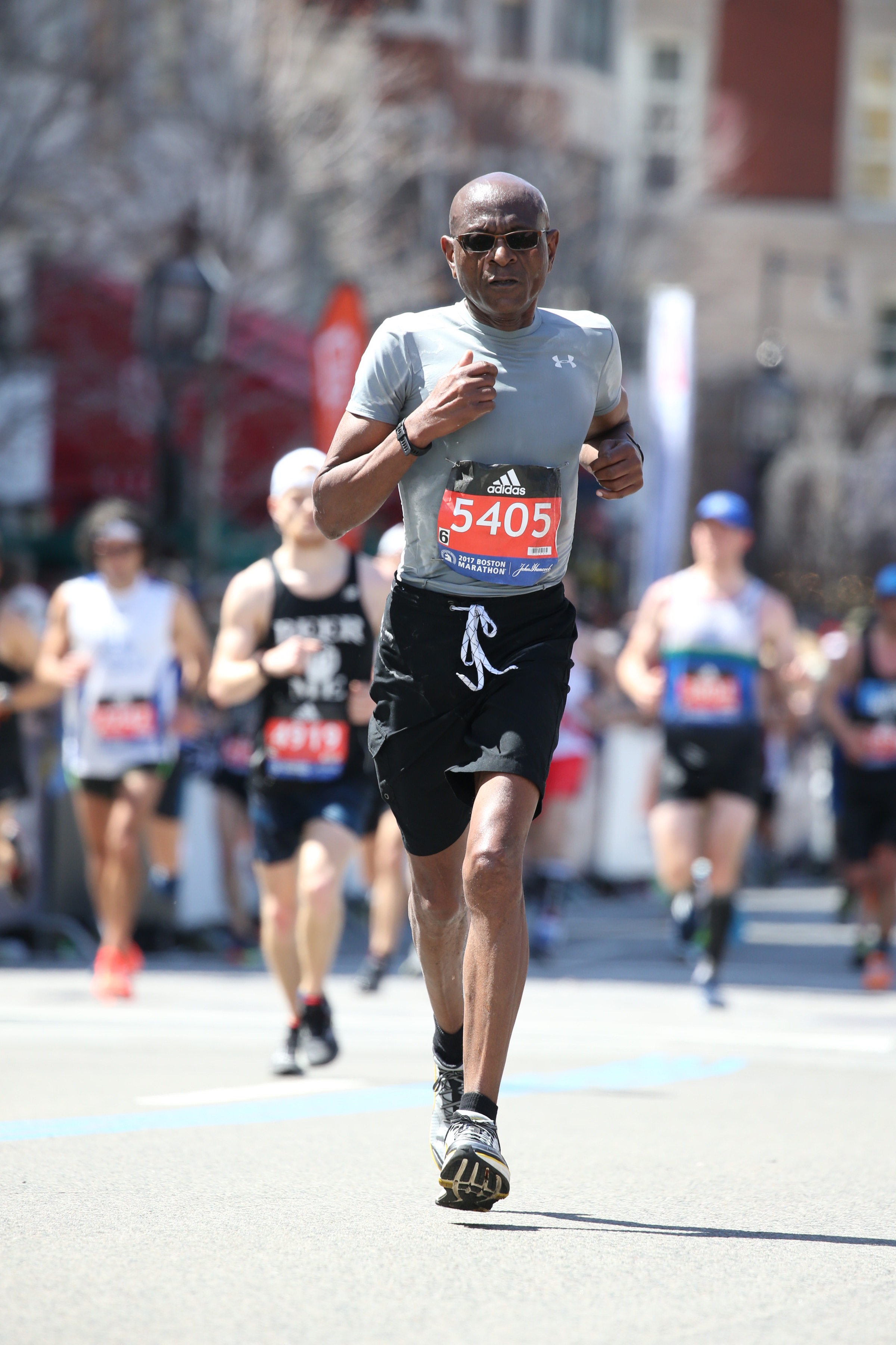 Dr. Joseph Bariyanga placed third in his age group (males 60-64 years) at the 2017 Boston Marathon.