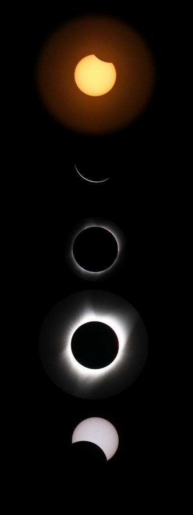 Series of the solar eclipse taken from Jones' yard on Aug. 21, 2017.