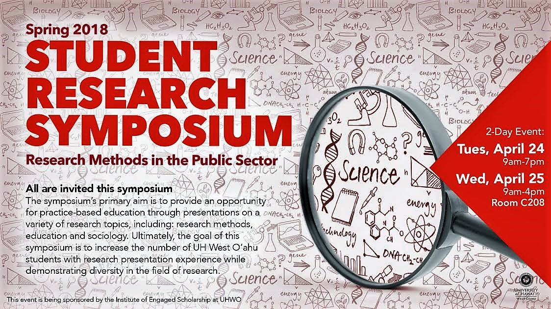 Flyer for research symposium. Contains same information as is in the article