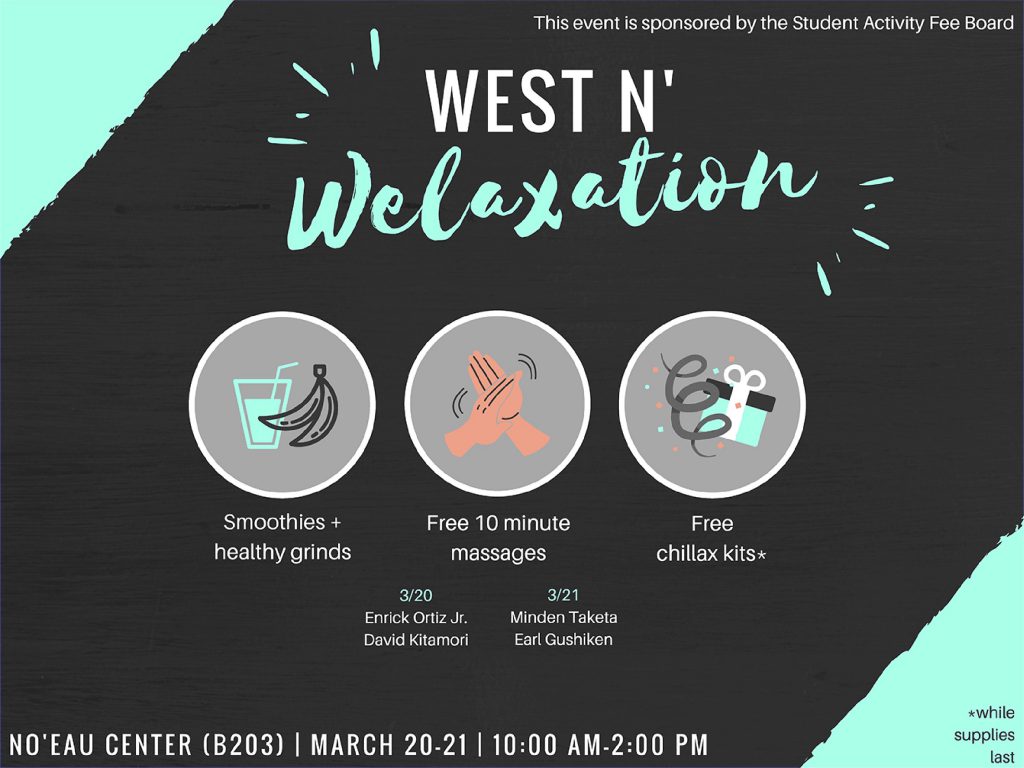 Flyer for West and Welaxation with information similar to what is in the article