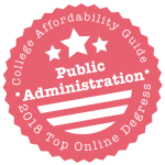 College affordability badge for public administration top online school