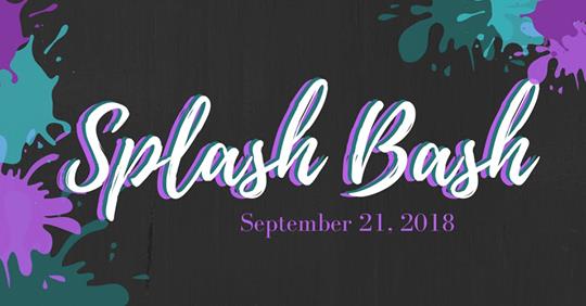 Words Splash Bash September 21, 2018 against a black background