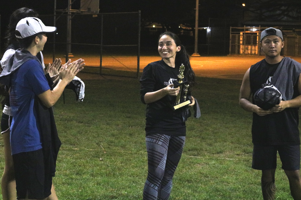 Students applaud MVP of softball league