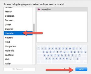Apple Keyboard Adding Hawaiian Input Source