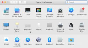 Apple Keyboard System Preference (Second Row, Third Icon)