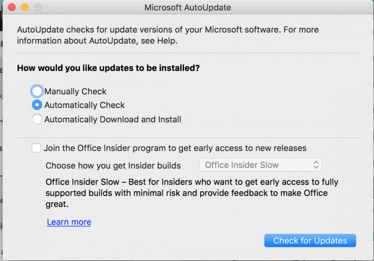 microsoft word update mac close auto updater