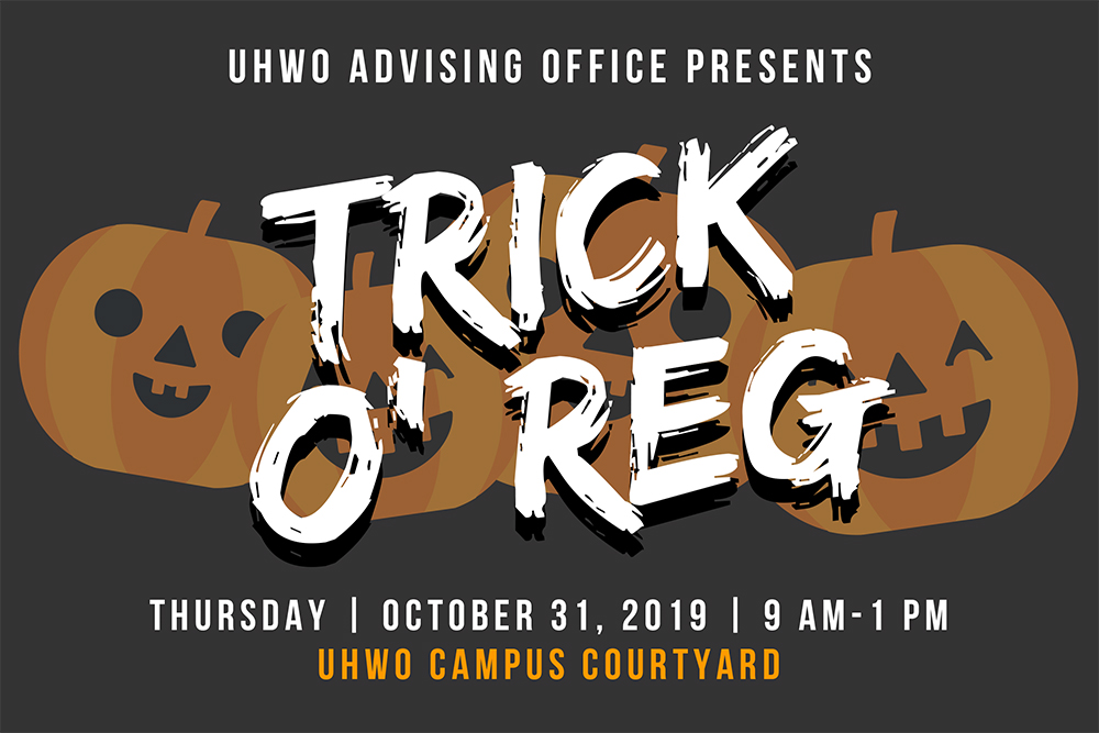 Trick O' Reg on October 31, 2019.