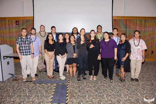 Group photo of students who were inducted into the UH West Oʻahu Chapter of National Society of Leadership and Success.