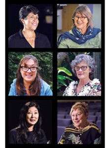 Filmmakers Connie M. Florez, Heather Haunani Giugni, Victoria Keith, Jeannette Paulson Hereniko, Anne Misawa and Ciara Leinaʻala Lacy.