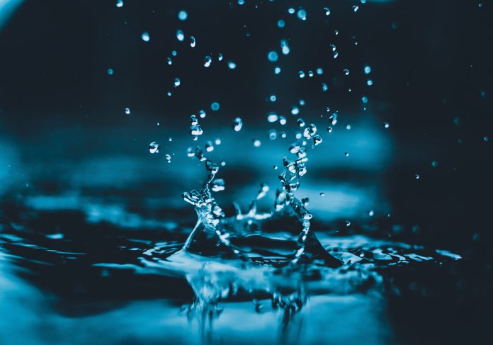 Closeup of a splash of water.