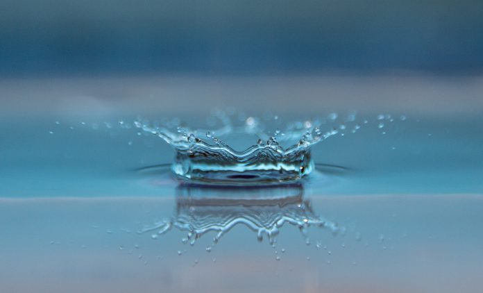 Closeup of a water splash.