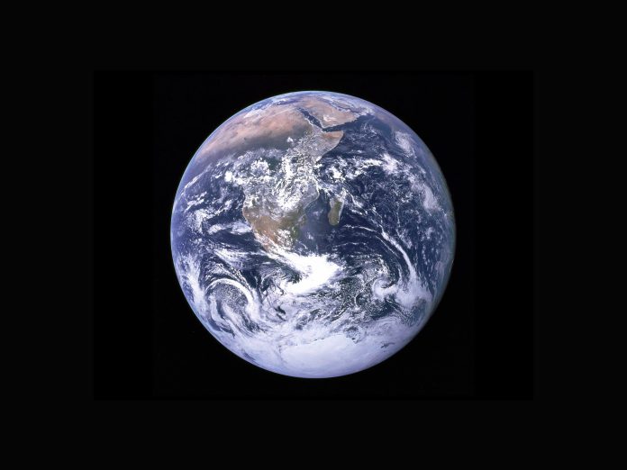 Photo of planet Earth from outerspace.