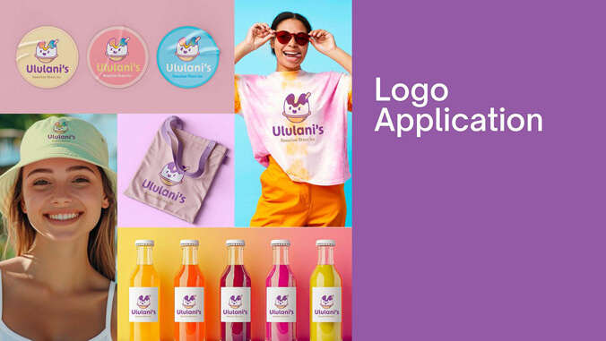 A collage of images of logos, a woman wearing sunglasses, glass bottles, a woman wearing a hat, and a tote bag.