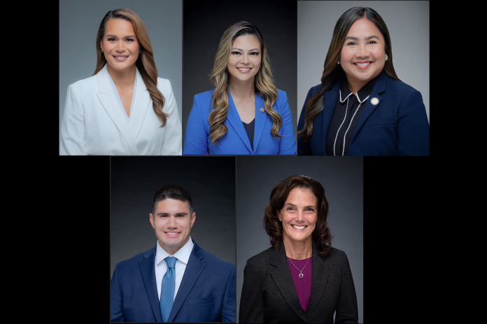 Headshots of five Hawaii state legislators.