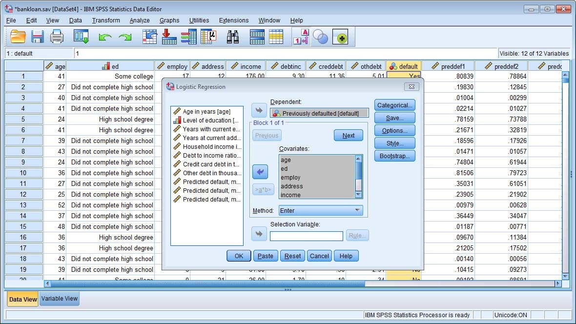 SPSS Stats Data Editor