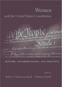 graphic for Women and the United States Constitution book