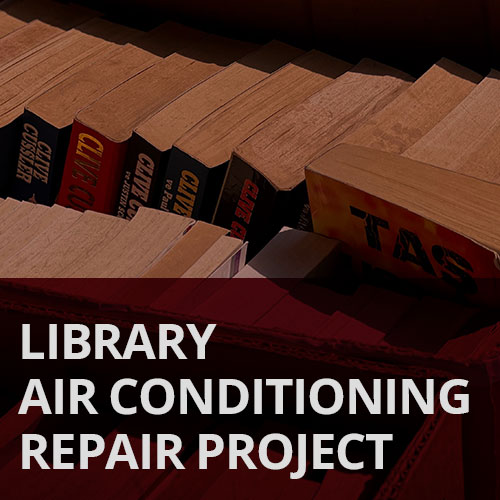 Several paperback books with the text, 