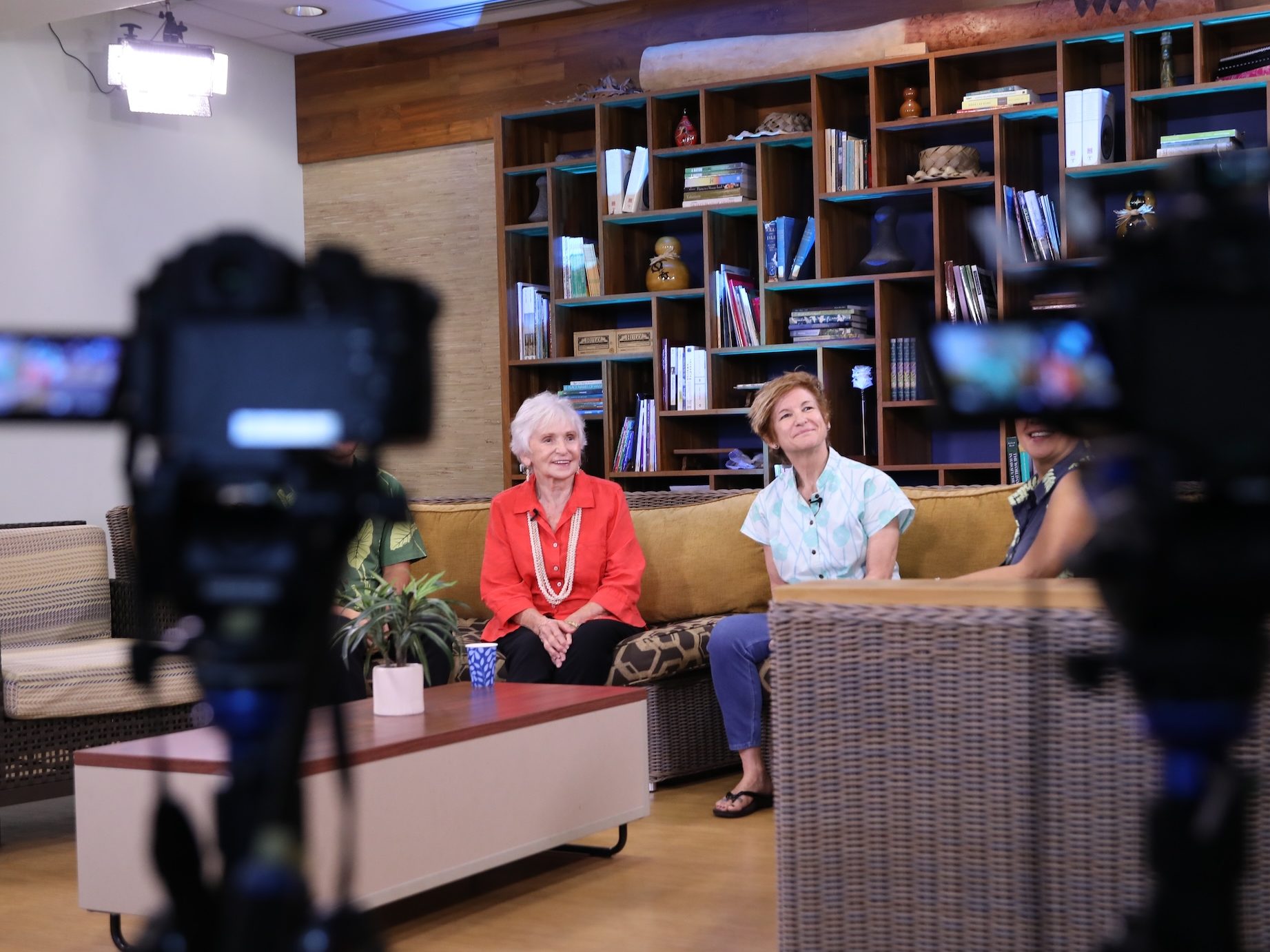 Eddie Kamae Songbook project leads being interviewed.