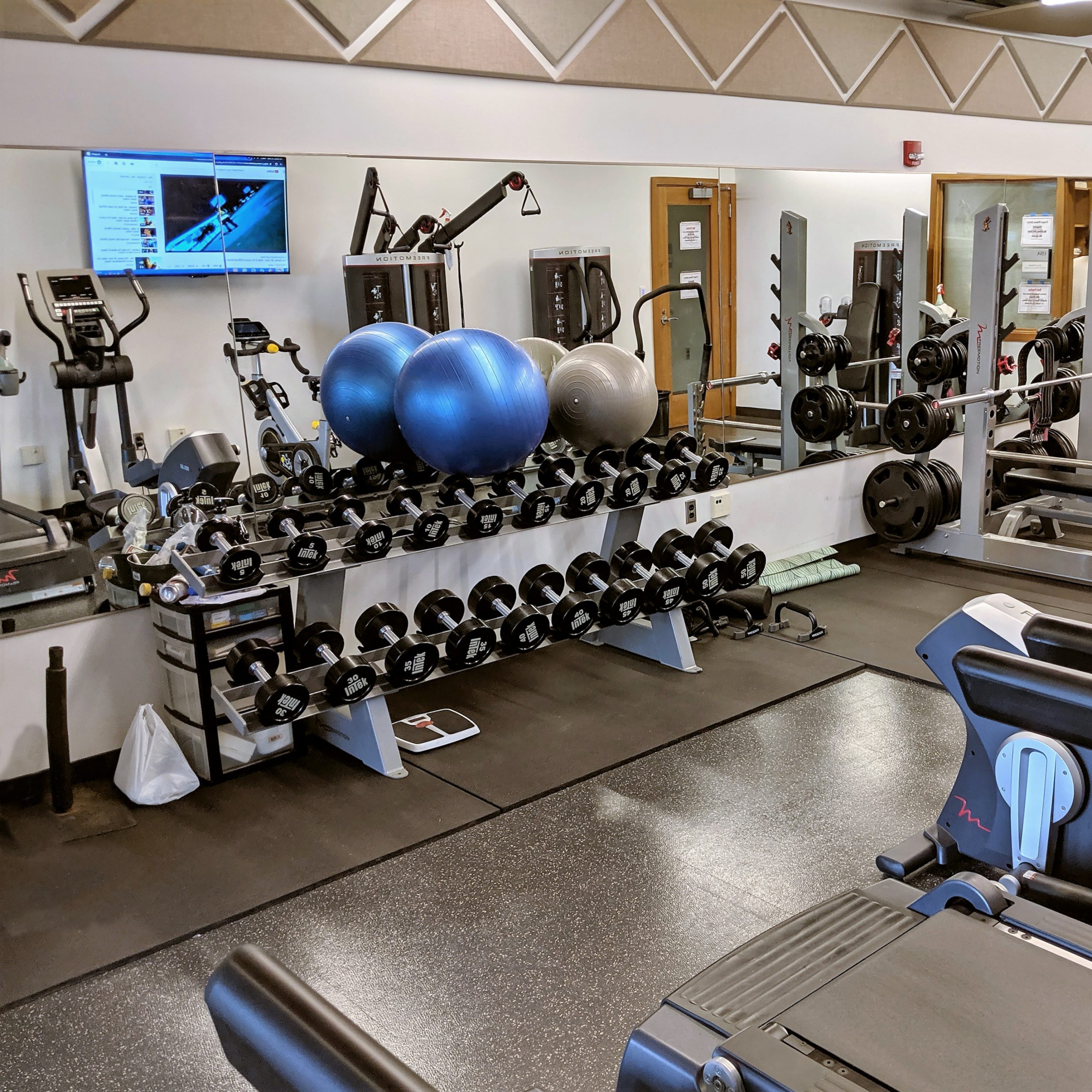The equipment inside the Nāulu Fitness Center