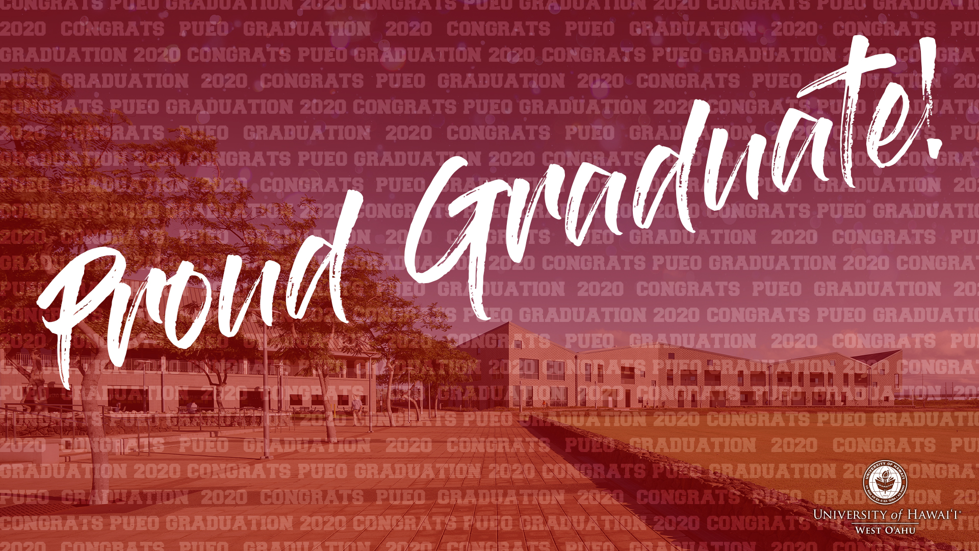 Zoom background image that says Proud Graduate.
