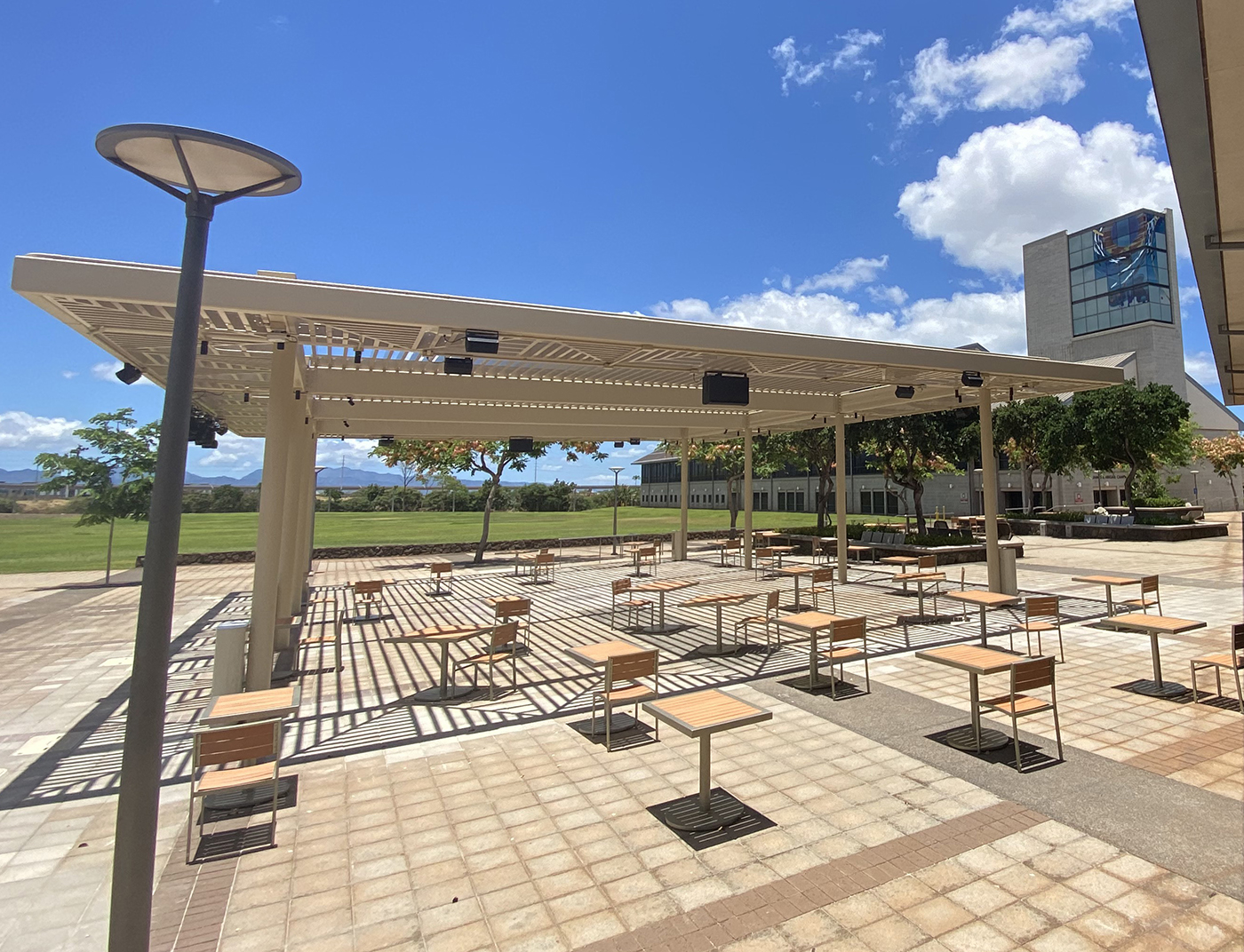 The Naulu Center Outdoor Learning Center in the campus mall.