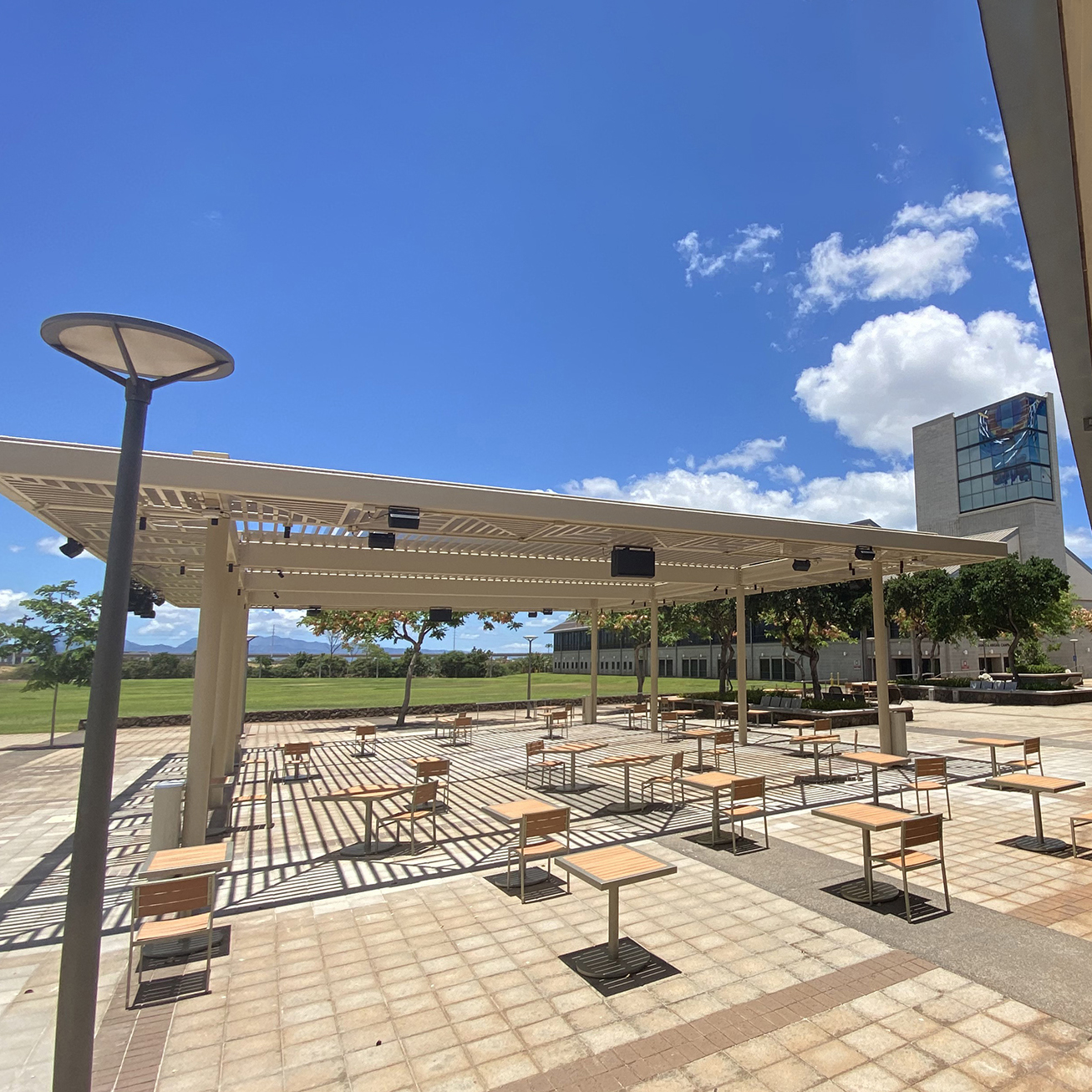 The Naulu Center Outdoor Learning Center in the campus mall.