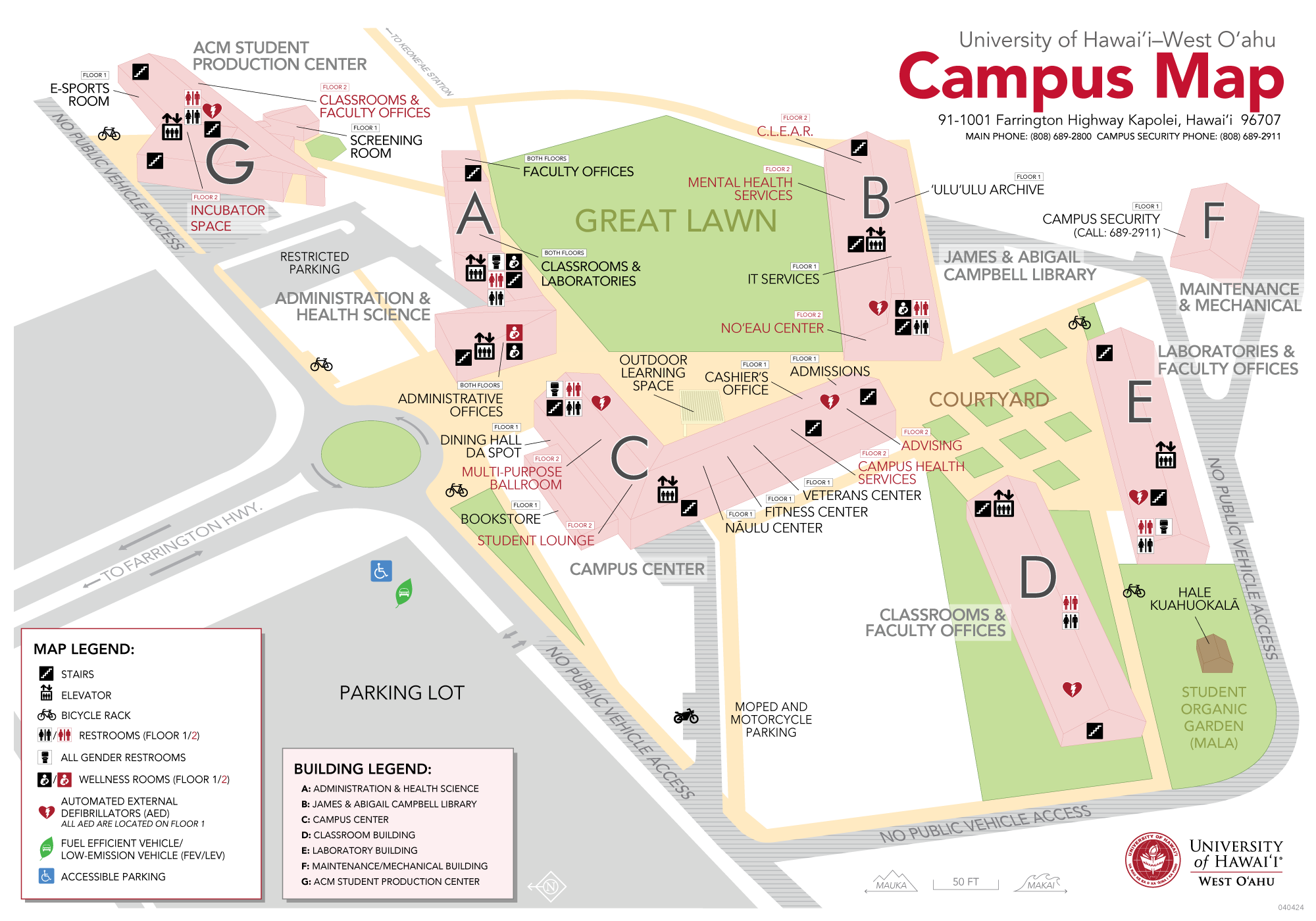 UHWO Campus Map